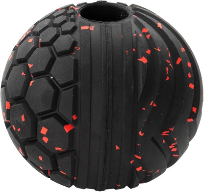 Chew King Supreme Durable Rubber Dog Ball for Aggressive Chewers, Treat-Dispensing Heavy-Duty Chew Toy with Safety Air Vent, Interactive Dog Toy for Training & Enrichment, Small 2.5" Fetch Ball