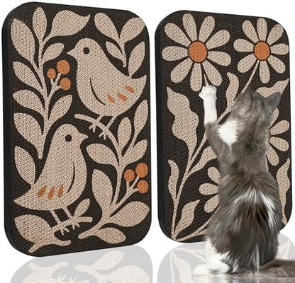 2 Pack Cat Wall Scratcher, Art Cat Scratching Board for Cats by LESISSMER