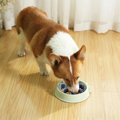 Soft Silicone Anti-Choking Slow Feeder Insert - Compatible with Regular Elevated Dog Bowls