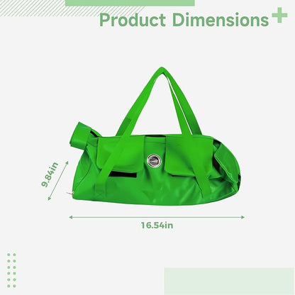 Dog & Cat Grooming Hammock 16.5 in, Pet Restraint Helper, Nylon Bag, Breathable Green, Cat and Small Dog Bathing