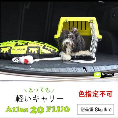 Firplast Atlas 20 Fluo Carry Atlas Fluo Load Capacity Up to 17.6 lbs (8 kg), for Cats, Small Animals, Pets, Going to The Hospital, Going Out, Travel