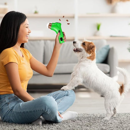 balacoo Dog Snack Catapult Launcher Handheld Pet Treat Shooter for Dogs and Cats Interactive Spring-Loaded Treat Dispenser Toy for Training and Indoor Outdoor Play 7.48X4.33X1.77In