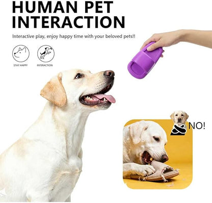 MECOOL Dog Toy Unbreakable Slippers Squeaky Dog Toys for Teehing Chewing Size for Medium and Samll Breeds(Purple)