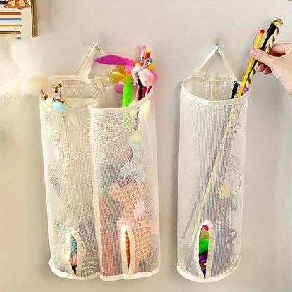 1pc Mesh Storage Bag for Cat Toys - Wall Hanging Organizer, Perfect for Pet Accessories, Toy Storage Organizer, Shelf Baskets