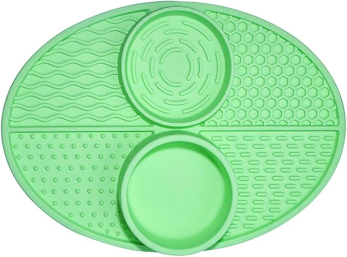 Suction Cup Pet Drinking Licking Pad Silicone Dogs Lick Pad Cats Bath Slow Eating Feeders Puppies Anti-Choking Mat Feeder Bowl Silicone Food Bowls for Cats to Down Eating
