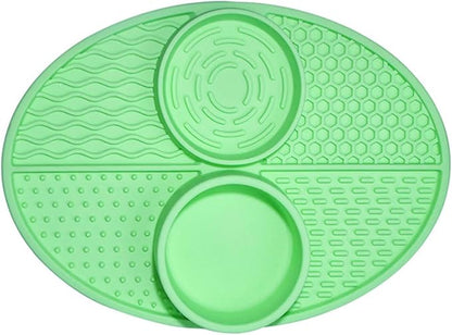 Suction Cup Pet Drinking Licking Pad Silicone Dogs Lick Pad Cats Bath Slow Eating Feeders Puppies Anti-Choking Mat Feeder Bowl Silicone Food Bowls for Cats to Down Eating