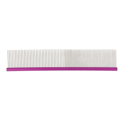Greyhound Comb For Dogs, Metal Comb For Dogs Metal Dog Comb Cat Comb For Removing and Knots Dog Combs with Rounded Ends Grooming Tool For Long Short Haired Dog (Purple