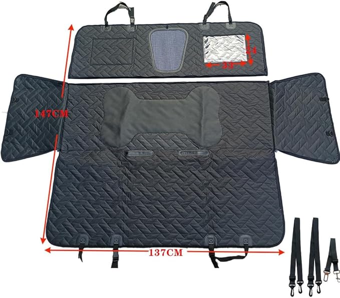 Dog Car Back Seat Cover for Lincoln Corsair 2022 2023 2024 2025 Pet Car Mat Waterproof Scratch-Resistant Pet Hammock Pet Protector Mat Interior Accessories,Black-b