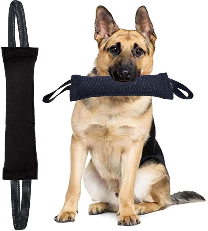 Clysoru Tug of War Dog Toy Bite with 2 Strong Handles Made of Durable Tear Resistant Strong Stitches