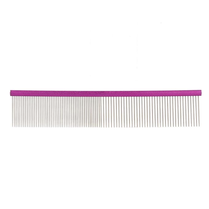 Metal Dog Comb, Stainless Steel Cat Comb for Removing and Knots Dog Combs with Rounded Ends for Long and Short Haired Breeds