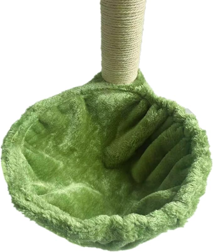 SHENGOCASE 13" Green Nest Basket Lounger Hammock Bed Replacement for Cat Tree Tower, 5-Pack Hanging Toys, Cat Tree Accessories Hammock Attachment (Medium 1pc, Green)