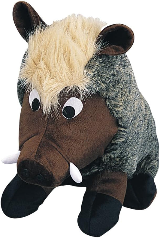 Pet Lou WAR-8 Medium Plush Dog Chew Toy, 8-Inch Warthog