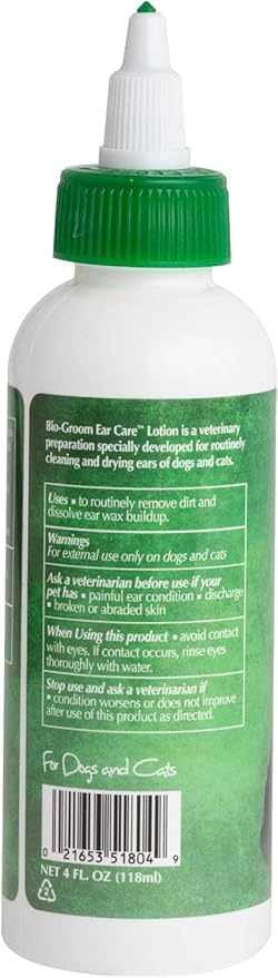 Bio-Groom Ear-Care Dog Ear Cleaner – Dog Ear Care, Cruelty-Free, Made in USA, Dog Ear Drops, Gentle Wax Remover, Pet Ear Cleaner for Dogs and Cats – 8 fl oz 1-Pack