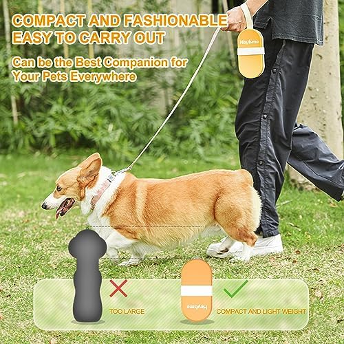 2-in-1 Dog Bowl & Water Bottle, Large Food Container for Dog Treats, Steak, Sticks, Bars - Portable Pet Dispenser for Hiking, Travel (Yellow) - Image 6