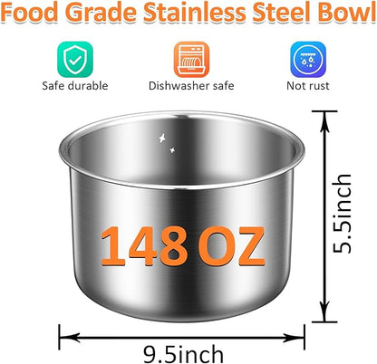 Elevated Dog Bowls Large Sized,15.4in High Raised Stand,4.4L No Spill Dog Water Bowl,Stainless Steel Bowl,Adjustable,Non-tip,Non-Slip, Water Dispenser for Large Medium Pets