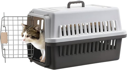 Pets Carrier,Kennel, 23in,Long,Hard-Sided,for Small Dog/Cat up to 20 lb,Suit for Airline/Road Travel (Coffee, Large)