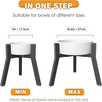 2Pack Elevated Dog Bowl Stand for Large Dogs, Adjustable Width 7-10.6", Raised Food Water Bowl Stand, Bowl NOT Included