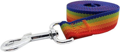 Nylon Dog Training Leash, Traction Rope, 4Ft /5 Foot /6 Feet Long, 5/8 inch 3/4 Inch 1 Inch Wide, for Small and Medium Dogs (3/4'' x 4 F, Rainbow)