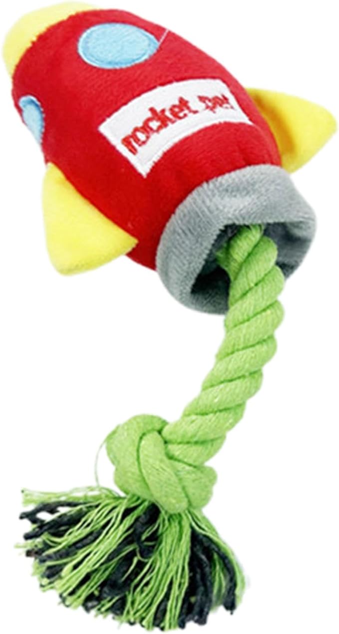 Dog Rope Toy for Aggressive Chewers - Puppy Teeth Grinding Toy Rocket, Dog Rope Toy, Puppy Interactive Rope Toy for Added Chewing Fun for Small Breeds and Puppies
