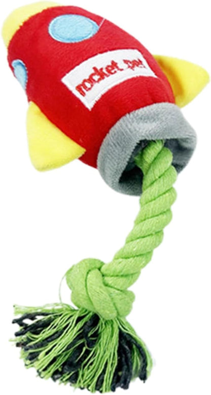 Dog Rope Toy for Aggressive Chewers - Puppy Teeth Grinding Toy Rocket, Dog Rope Toy, Puppy Interactive Rope Toy for Added Chewing Fun for Small Breeds and Puppies