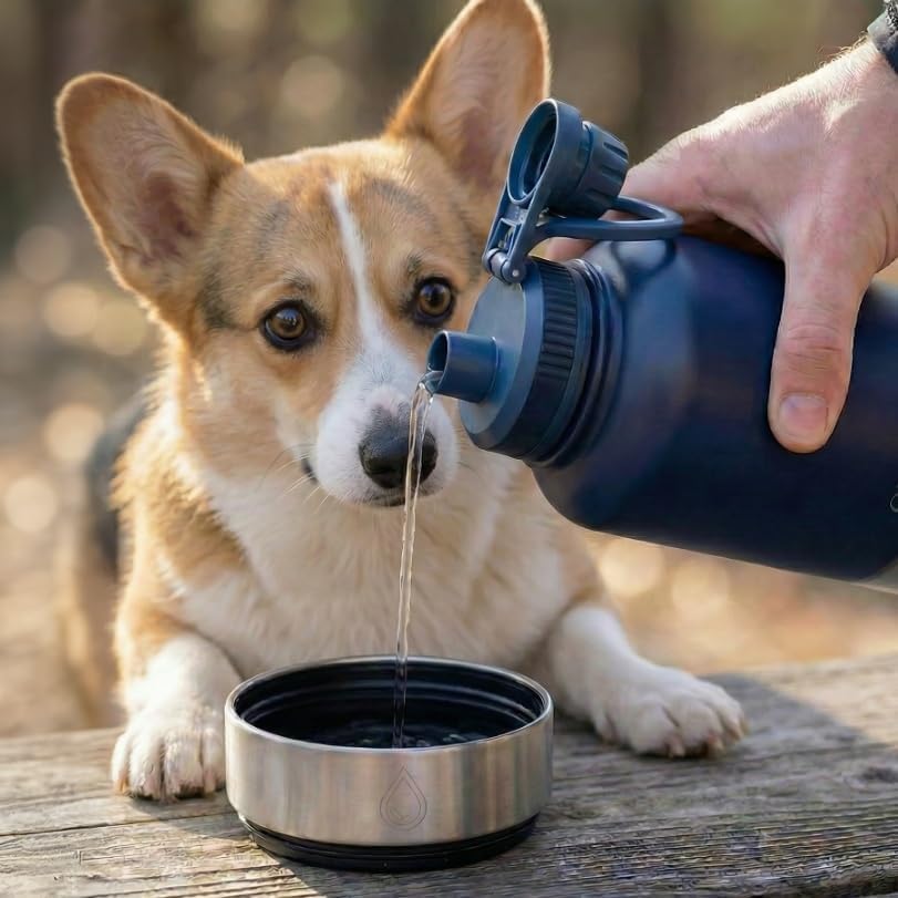 Portable Dog Water Bottle 32oz Insulated Travel Bottle for Small Dogs - Image 3