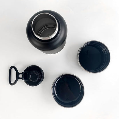 3-in-1 Reusable Water Bottle and Food Bowls Combo