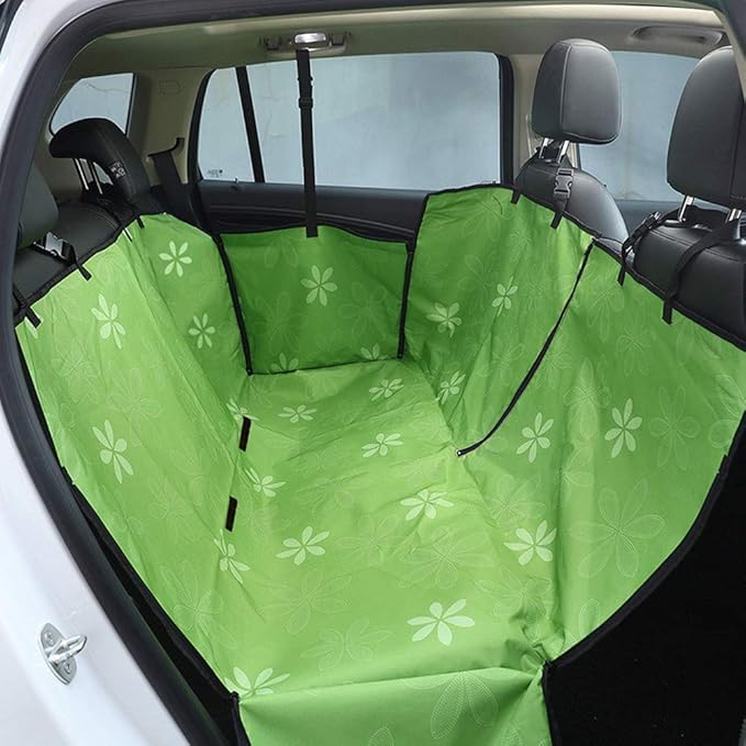 Dog Car Seat Cover - Heavy Duty Dog Hammock with Side Flaps - Waterproof/Scratch Proof/Nonslip Padded Pet Seat Cover - Universal fits All Cars