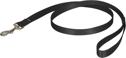 PetSafe Nylon Leash - Chew-Resistant Cat & Dog Behavioral Training Leash - Compatible with Easy-Walk Harness - Traditional-Style Reliable Pet Lead with a Padded Hand Wrap - 3/4" x 4' - Black