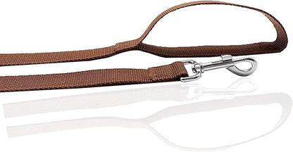 Nylon Dog Leash 8 Feet Long, Walking Training Dog Leashes for Medium Large Dogs(1" X 8 ft, Brown)
