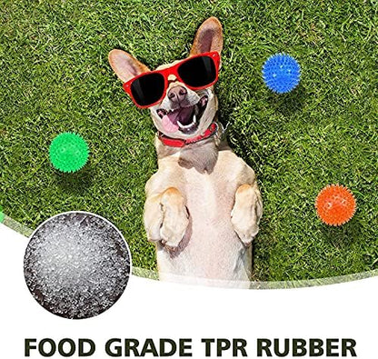 petizer 6 Pack 2.5” Squeaky Dog Toy Balls, Floating Dogs Pool Balls, Spiky Dog Balls, Durable Interactive Fetch Toys for Puppy, Dog Chew Toys for Teething (2.5", Small Dog) - Image 4