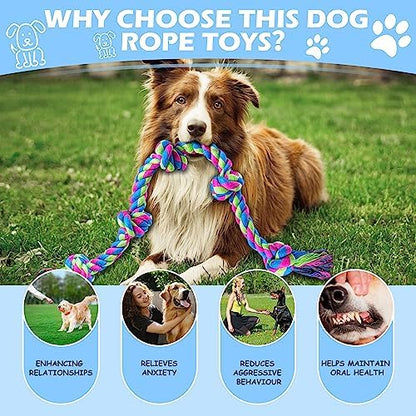 Aitmexcn Large Dog Rope Toys, 37 Inch 5 Knots for Aggressive Chewers - Image 4