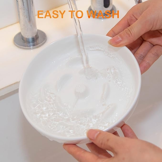 Raised Slow Feeder Cat Bowl, 5.9 Inch Wide Shallow Ceramic Elevated Glass Food Bowl Puzzle Feeders, Anti Vomit Cat Dish, Whisker Friendly Pet Plates Feeding Station for Indoor Cats, Kitten(1 Set)