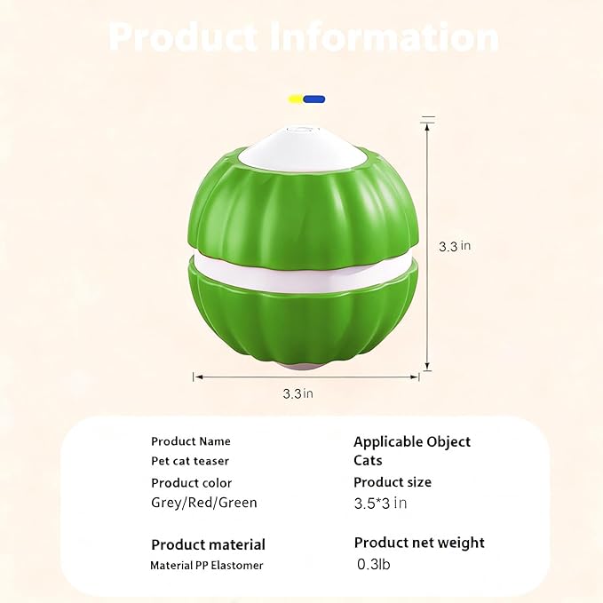 Interactive Cat Toys for Indoor Cats,Automatic Moving Kitten Toys,Cat Toys for Bored Indoor Adult Cats,Smart Rechargeable Cat Enrichment Toys for Cats to Keep Them Busy, Cat Balls Pet Toys