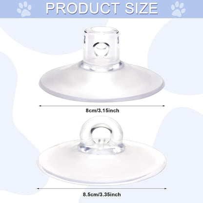 Tondiamo 8 Pcs Cat Window Perch Suction Cups, Powerful Window Bed Replacement Suction Cup for Cat Hammocks Window Seat Supplies, 2 Styles(Vivid Style)