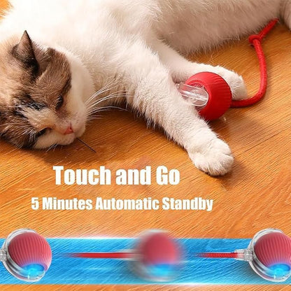 Valentines Day Gifts 2025 New Electric Dog Ball Toy,Electric Ball Dog Toy for Cat,360° Smart Automatic Interactive Rolling Dog Ball, Smart Interactive Pet Toy Ball,Automatic Dog Toy