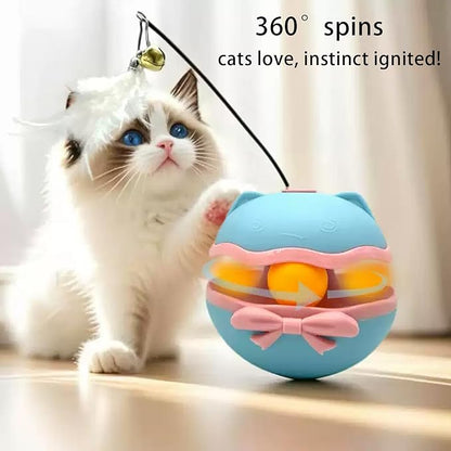 LummiPlay Interactive cat Toy, auto cat Wand with Track Ball