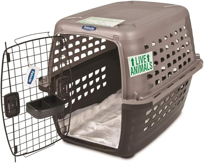 Petmate Sky Kennel Pet Carrier, 21 Inch & 290300 Kennel Travel Kit for Pets