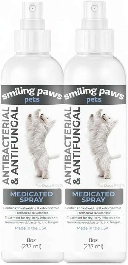 Smiling Paws Pets Advanced Spray for Cats & Dogs Spray 8oz 2 Pack