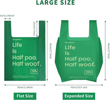 125 Bulk Pack Extra Large Dog Poop Bags for A&H Swivel Bin Pooper Scooper, Pet Waste Bags with Handle for Dog Poop Cat Litter, Heavy Duty Leakproof Unscented (Only Dog Poop Bags)