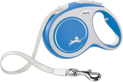 FLEXI New Comfort Retractable Dog Leash (Tape), Ergonomic, Durable and Tangle Free Pet Walking Leash for Dogs Up to 132 lbs, 16 ft, Large, Blue/Pastel