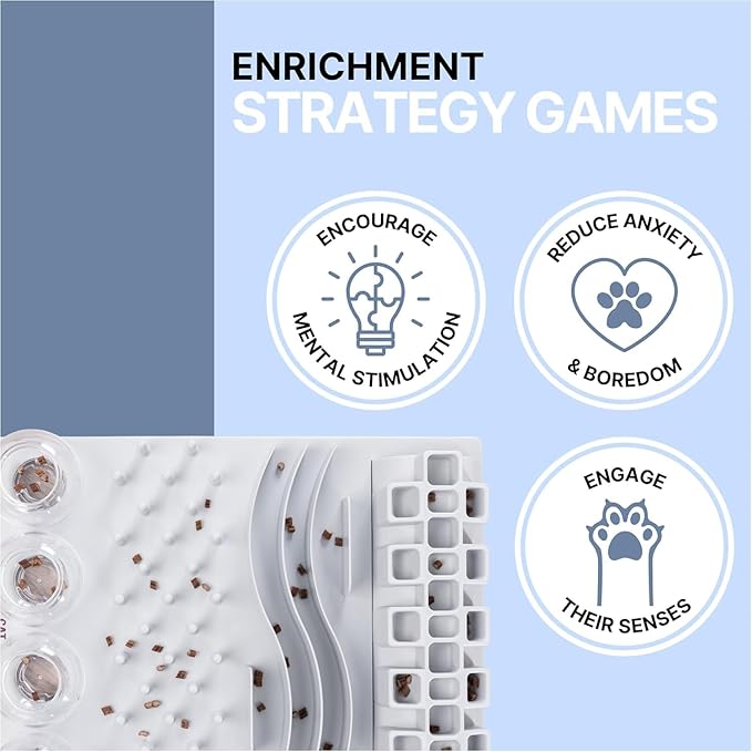 TRIXIE Fun Board Strategy Game for Cats, Puzzle Toy, Treat Dispenser, Interactive Play, Mental Stimulation