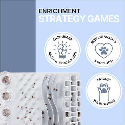TRIXIE Fun Board Strategy Game for Cats, Puzzle Toy, Treat Dispenser, Interactive Play, Mental Stimulation
