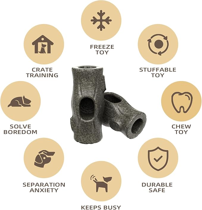 Big Dog Toys for Large Dogs and Aggressive Chewers,Toys for Refillable Frozen Dog Treat Molds,Coffee Wood Dog Chew Toys,Dog Licking Toy to Keep Them Busy,Dog Treat Jar,Dog Gifts