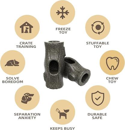 Big Dog Toys for Large Dogs and Aggressive Chewers,Toys for Refillable Frozen Dog Treat Molds,Coffee Wood Dog Chew Toys,Dog Licking Toy to Keep Them Busy,Dog Treat Jar,Dog Gifts