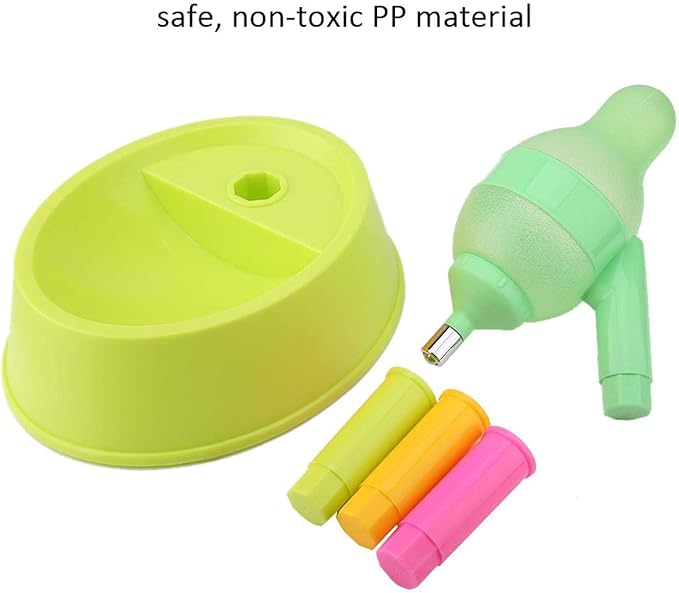 Pet Water Bottle Stand, 650ml No Drip Dog Drinking Dispenser with Adjustable Height Automatic Cat & Dog Water Dispenser Bowl Non Slip Pet Fountain for Indoor Use (Green)