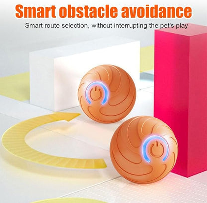 MiOYOOW Interactive Dog Toy, Automatic Dog Bounce Balls with Colorful Light USB Charging Pet Rolling Ball for Dogs Playing Training
