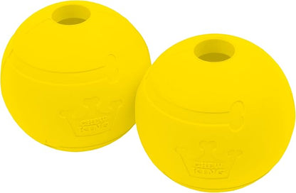 Chew King Flavored Rubber Ball Collection, 3 Inch Chicken Flavor Rubber Balls 2-Pk