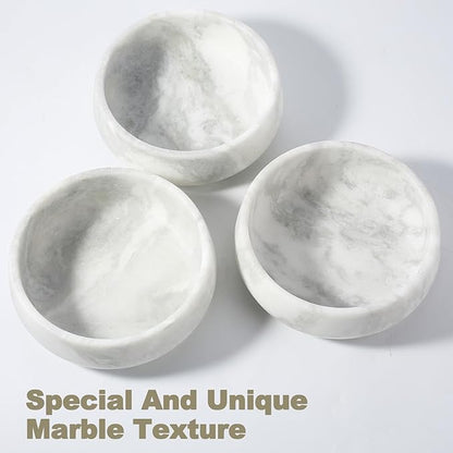 Marble Dog Bowl, 5lbs Non-Slip Cat and Dog Food Bowl Dish, Non-Tipping Weighted Puppy Pet Dish, Grey Stone Durable Food and Water Bowls, Easy to Clean, Holds 4 Cups