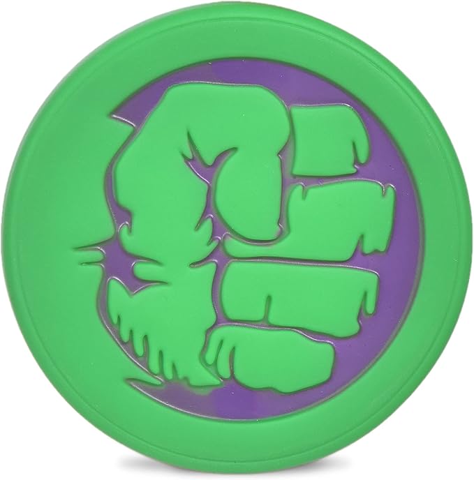 Marvel Comics for Pets Vinyl Hulk Dog Toy | Small Squeaky Dog Toy The Incredible Hulk Fist Logo | Marvel Comics Collection Squeaky Dog Toys Small Dog Toy, 4 Inch