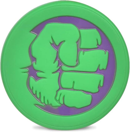 Marvel Comics for Pets Vinyl Hulk Dog Toy | Small Squeaky Dog Toy The Incredible Hulk Fist Logo | Marvel Comics Collection Squeaky Dog Toys Small Dog Toy, 4 Inch